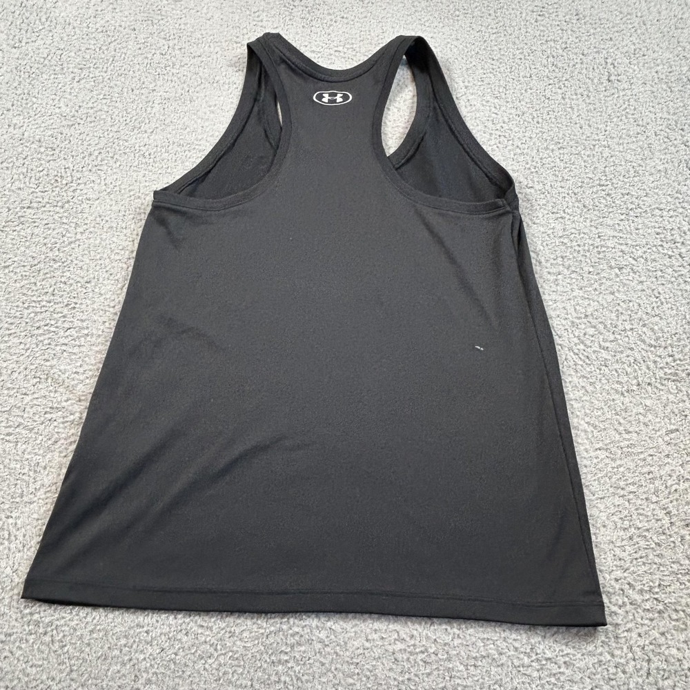 Under Armour Tank Top Womens Small Black Racerback Athletic Workout Performance